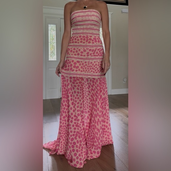 Patbo Polka dot dress. Straps have been removed to make it a strapless dress. - Picture 8 of 12